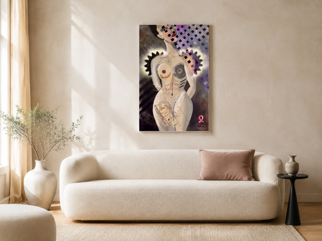            Reassembled Women displayed in a contemporary living room