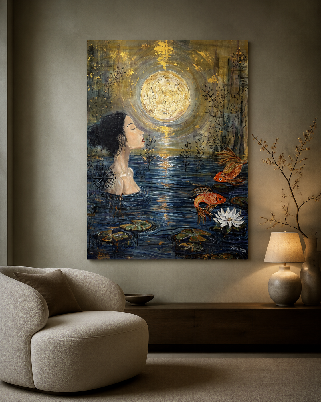 Gold Moon Rising - Signed Fine Art Print | Rita Irvin