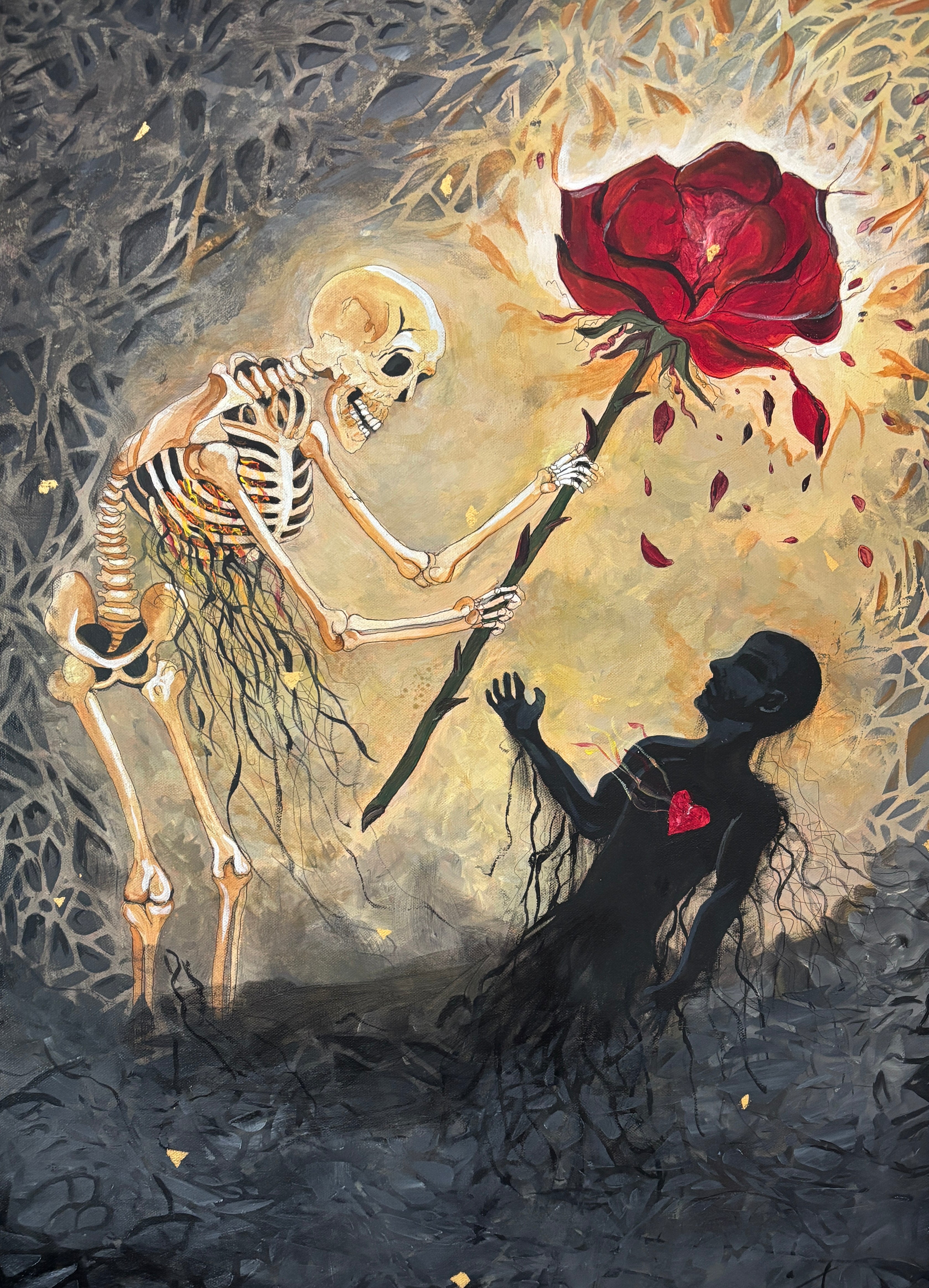 Beyond the Veil - Original Mixed Media on Canvas | Rita Irvin