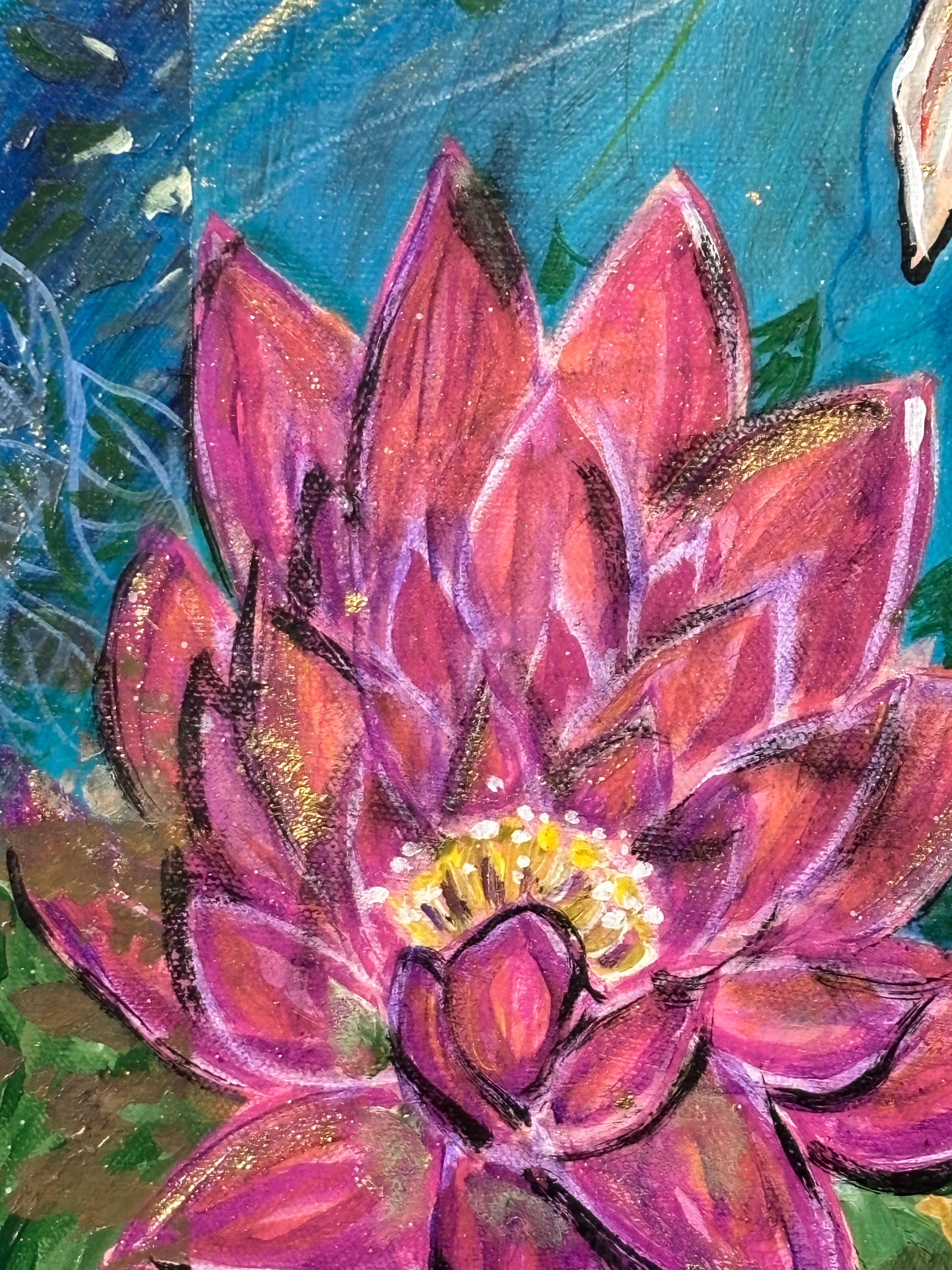 Where Koi Remember — Original Mixed Media Painting | Rita Irvin