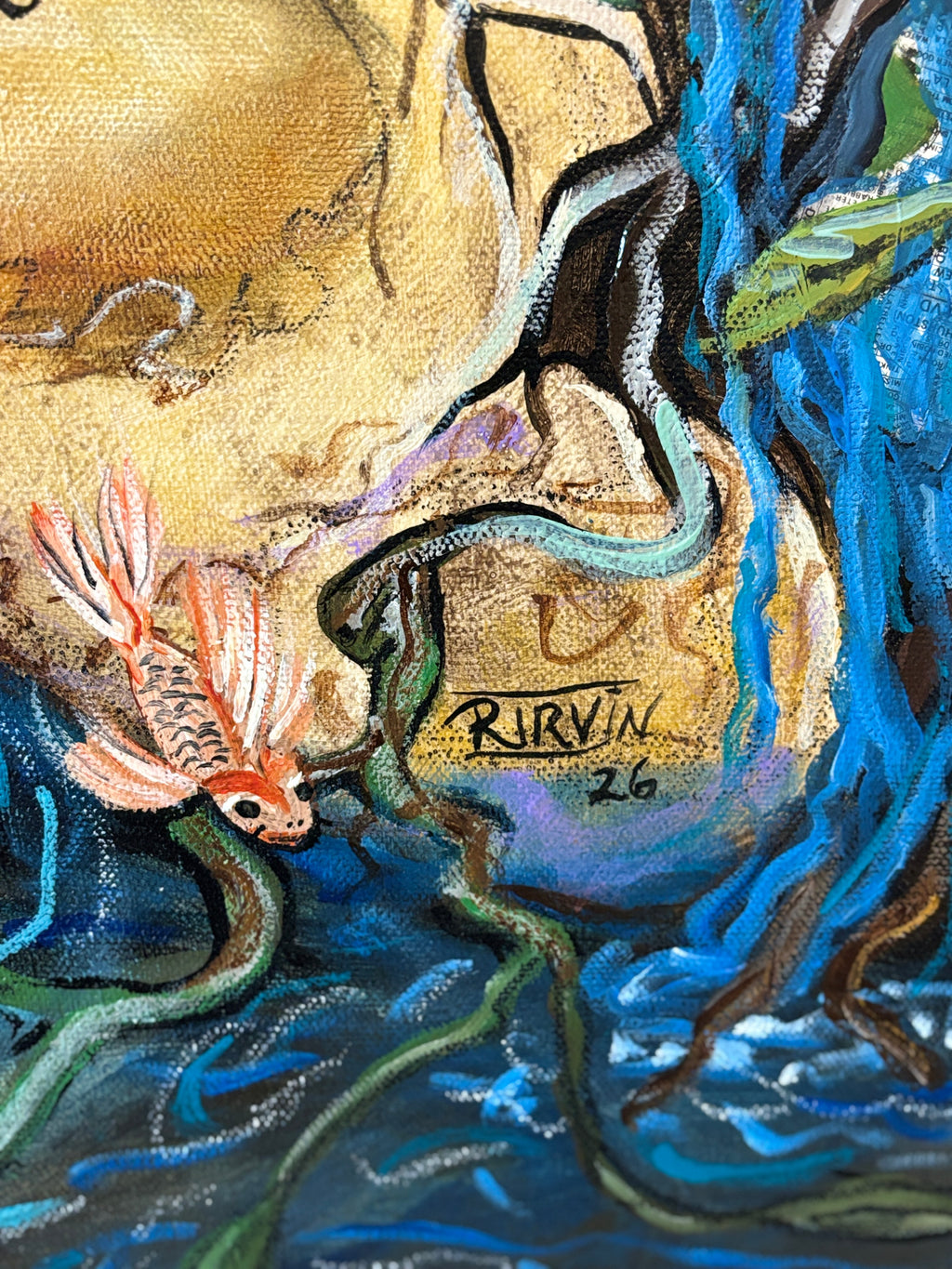 Where Roots Remember — Original Mixed Media on Canvas | Rita Irvin