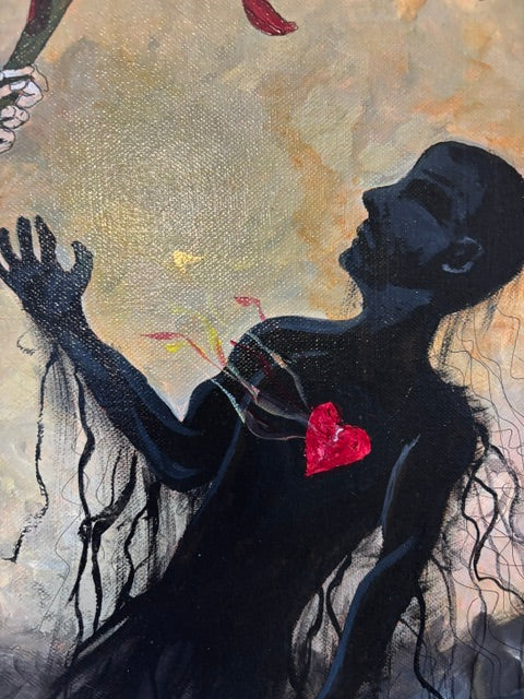 Beyond the Veil - Original Mixed Media on Canvas | Rita Irvin
