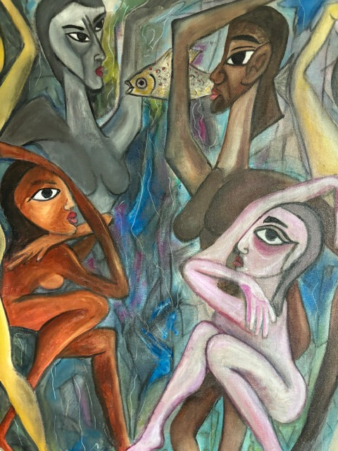Shared Current - Original Mixed Media Painting | Rita Irvin