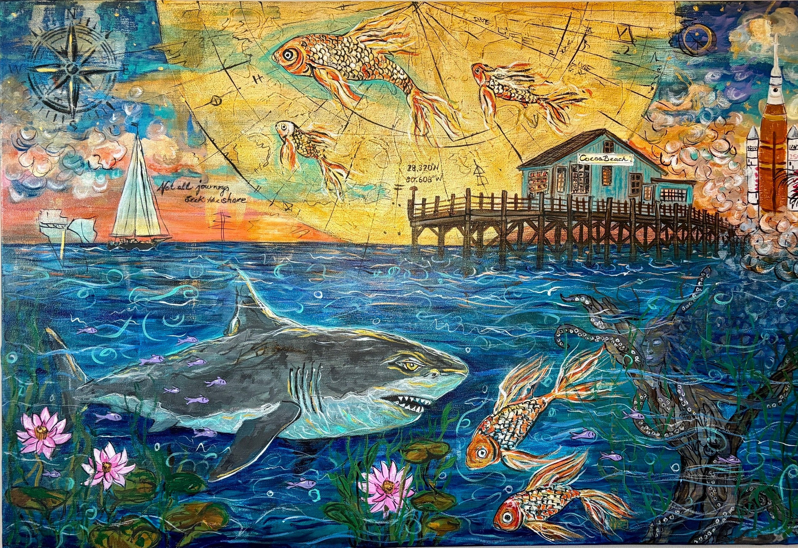 Not All Journeys Seek the Shore notecard